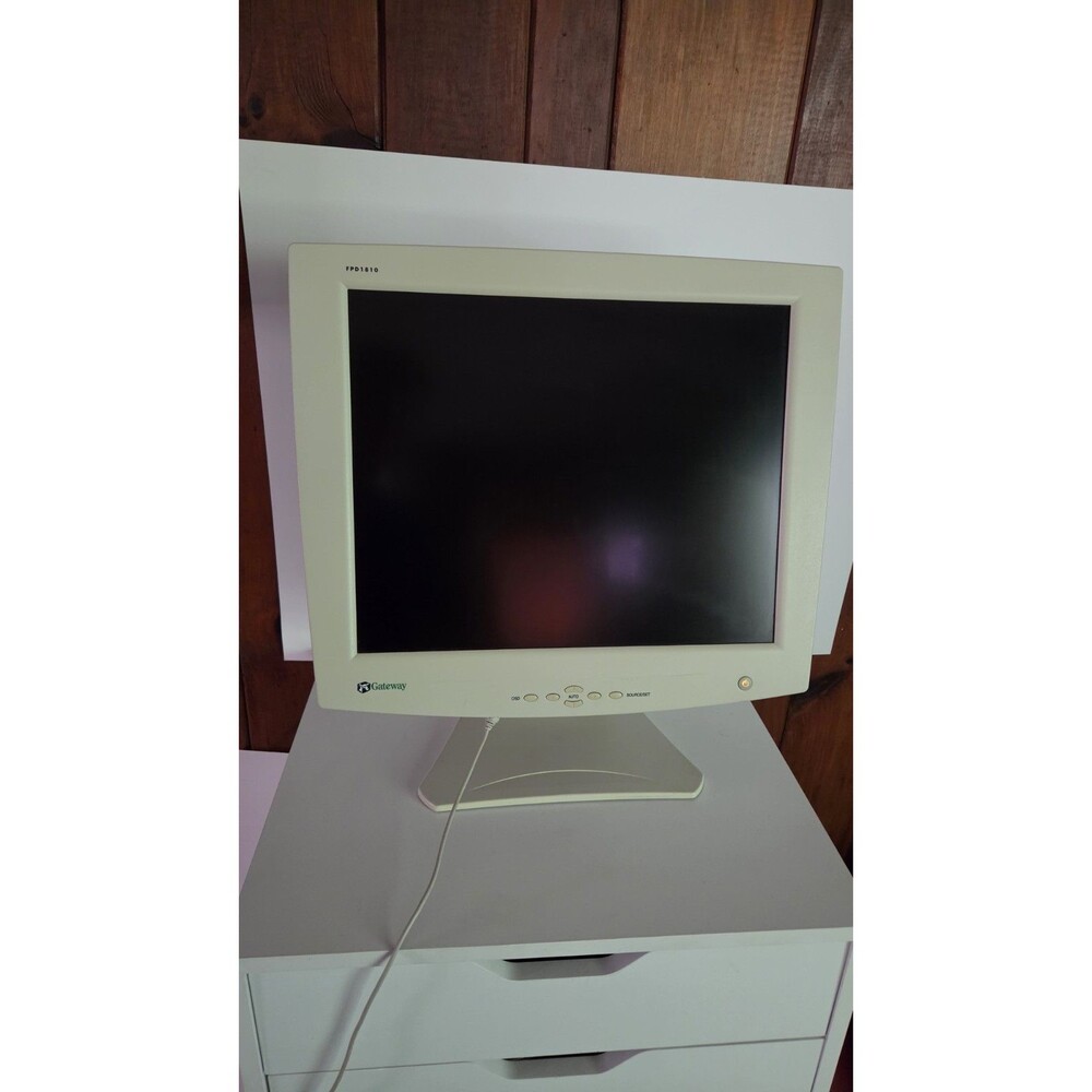 Gateway Monitor FPD1810 18.1" Stand + OEM Power Supply Rare Retro
